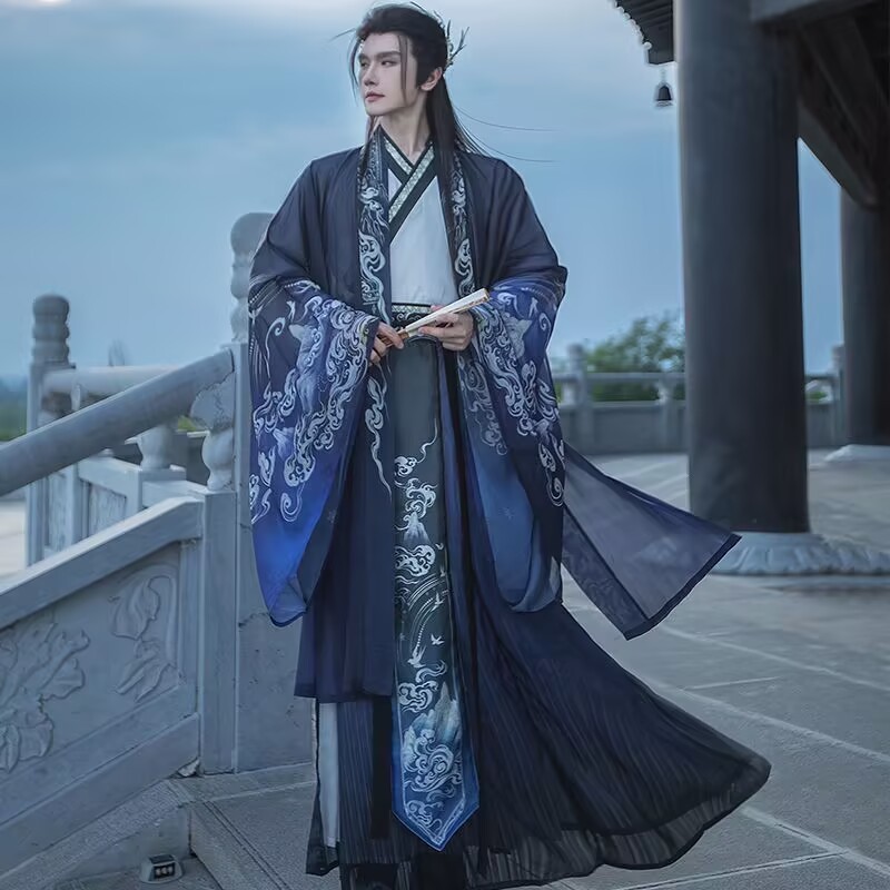Hanfu Men Chinese Traditional Cosplay Costume Ancient Hanfu Sets Male Halloween Cosplay Costume