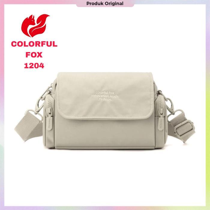 terlaris Colorful fox ori - Tas selempang wanita colorful fox 1204 slingbag wanita tas anti air