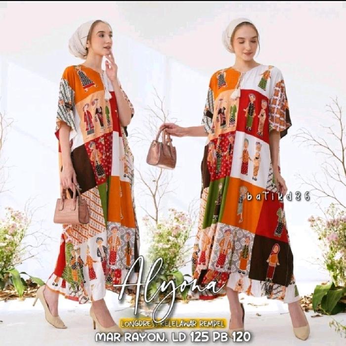 LONGDRESS KAFTAN MEMORIES BU TEJO SEMERBAK BATIK ORIGINAL RAYON PREMIUM DASTER TERBARU PART 2