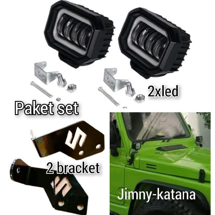 Breket Set Suzuki Jimny Katana Plus Lampu Tembak Lensa Projie Bracket