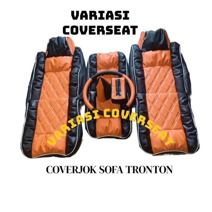 Cover Jok Sarung Jok Mobil Hino 500 Lohan Giga Tronton Fuso Fighter Oren 220 Ps Motif Variasi