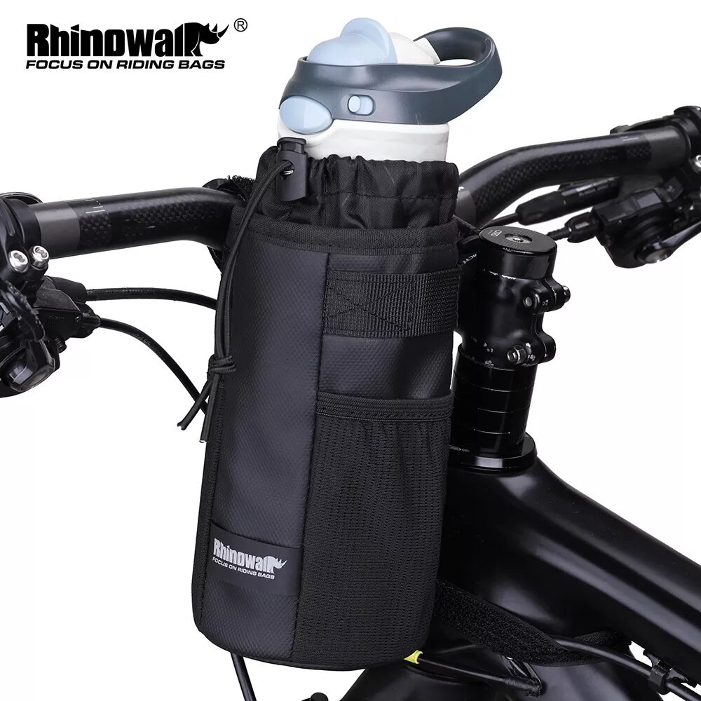 Rhinowalk Holder Cycling Water Carrier Pouch Insulated Kettle Mtb Road Handlebar Bag Accessories