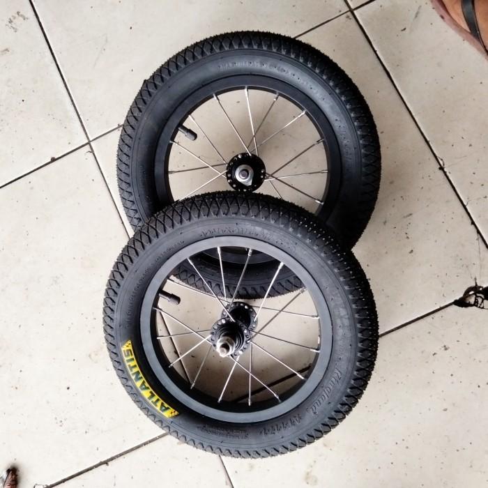 Meroca Bike - Wheelset Velg Pushbike 12 Inch Balance Bike Allumunium Alloy Ban Pompa