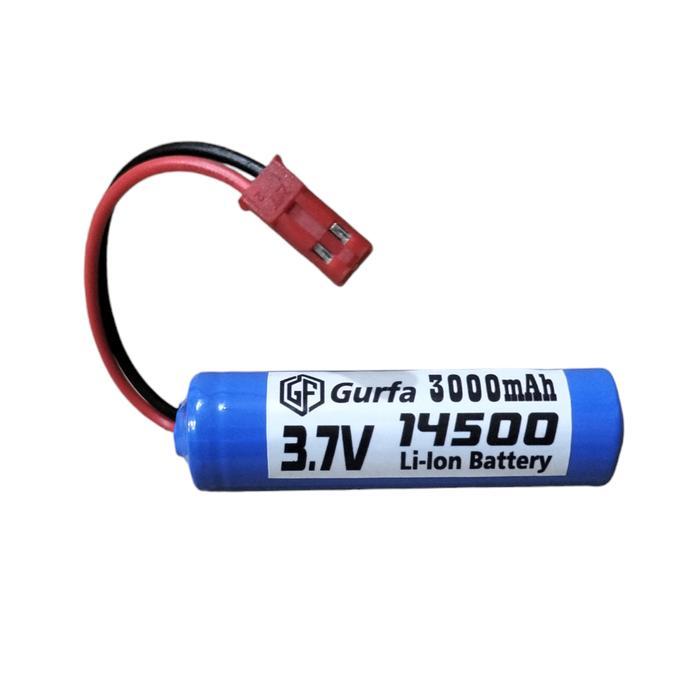 BATERAI RC/ SPEAKER 1X 14500 500MAH 3.7V KONEKTOR JST PLUG MERAH