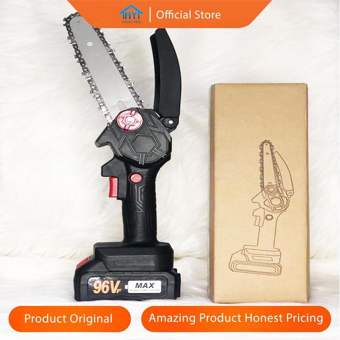 TERLARIS HangYan gergaji listrik mini gergaji listrik tanpa kabel gergaji listrik genggam mini