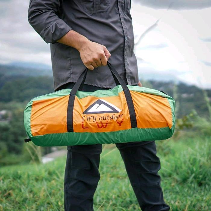 Tenda Camping Lwy Double Layer Kapasitas 4 Orang Tahan Air Ideal Untuk Petualangan Luar Ruangan