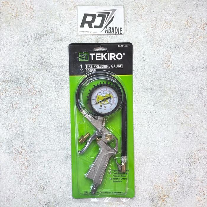Tire Inflator Pressure Gauge Alat Ukur Isi Pompa Angin Ban Tekiro 3In1