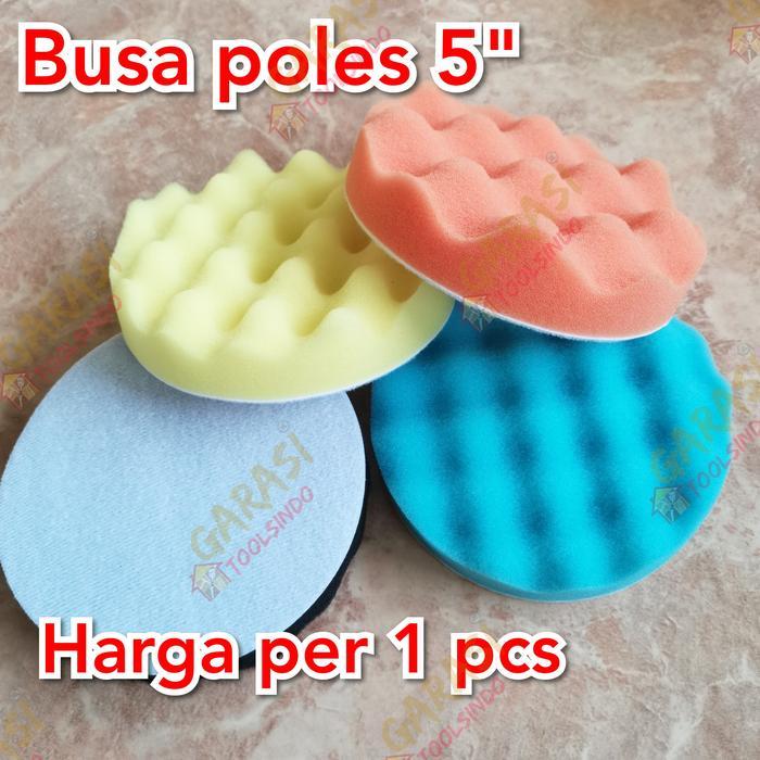BUSA POLES 5" GELOMBANG SPON MESIN POLES 5 INCH SPONGE VELCRO
