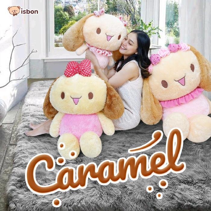 Boneka kelinci jumbo Caramel Size 70cm Boneka Bergaransi ISBON ISTANA BONEKA