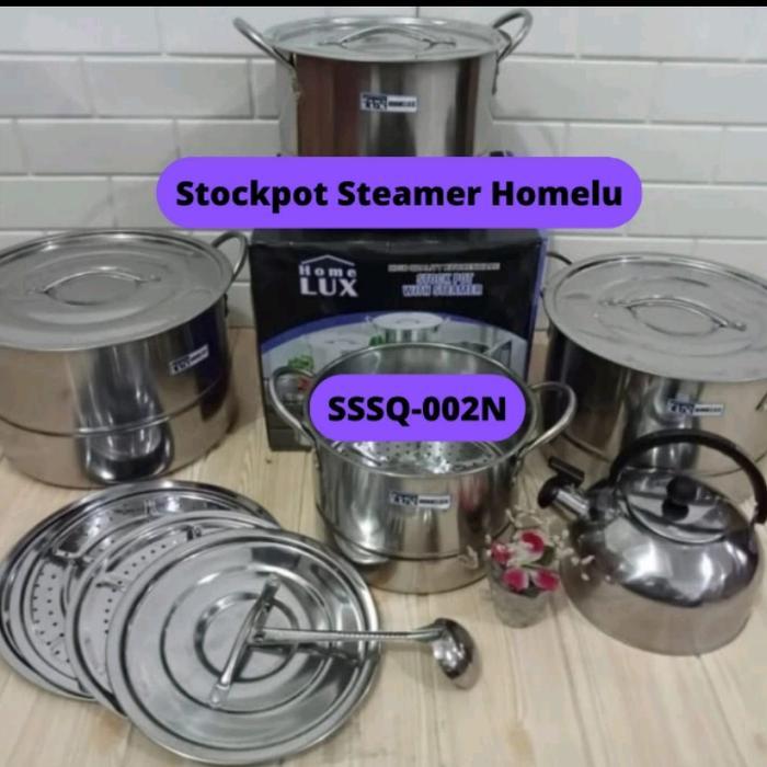 Stockpot Steamer 555 Stainless 4set Gratis Ongkir