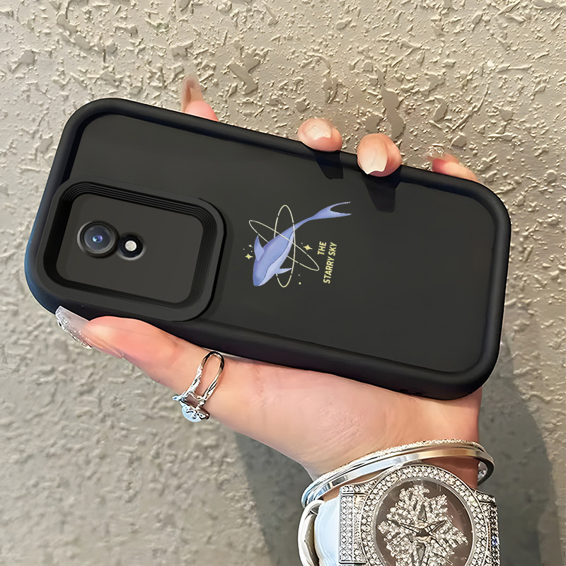 Casing Hp Untuk VIVO Y02 VIVO Y02A VIVO Y02T Case Casing pola Ikan dan Bulan Cesing HP Kesing mata l