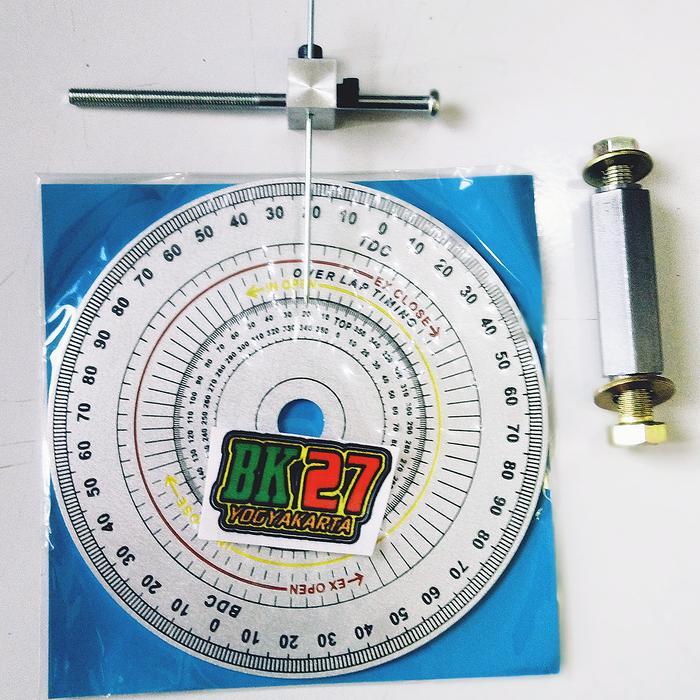 Busur Derajat Set Stand Dial Busur Tebal Busur Noken As