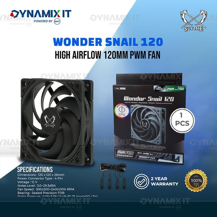 Fan Scythe Wonder Snail 120 Pwm 2400 Rpm Static Pressure - 12Cm 120Mm