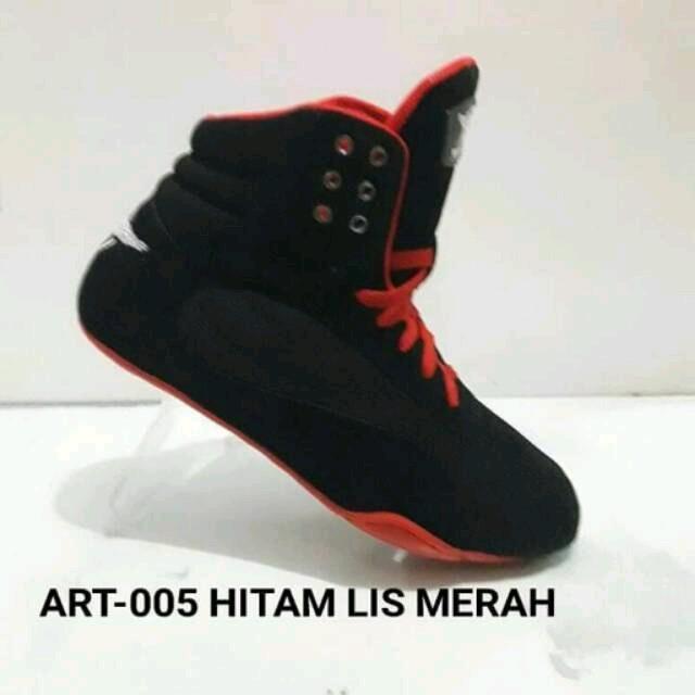 SEPATU ONEMORE FITNESS/GYM, ANGKAT BESI, TINJU & SQUAT ART 005 WARNA HITAM