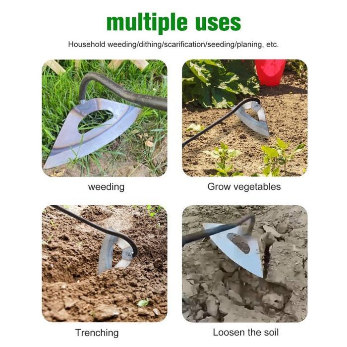 "New" 35CM Cangkul Kecil Berkebun Besi Pacul Kecil Untuk Tanah Cangkul Kecil Baja Asli Cangkul Baja