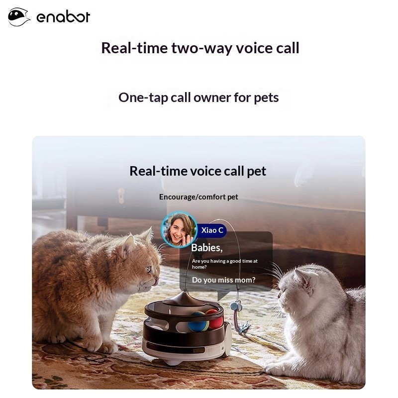 Enabot ROLA PetPal Smart Robot Pet Companion Robot Movable Camera Home Ebo Remote Monitoring