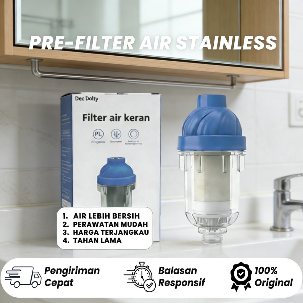 filter air Set Filter Stainless Steel filter air saringan air karbon aktif keran air