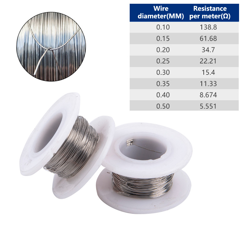 DISKON 20M Cr20Ni80 Heating Wire 0.1-0.5mm Diameter Nichrome Wire Cutting Foam Resistance Wires Allo