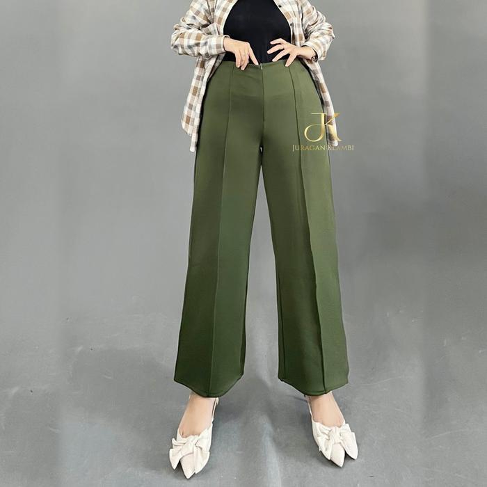 Kejora Kulot Scuba By Juragan Klambi Free Bros Nyaman Tebal Panjang Celana Wanita Hitam Pasti Diskon