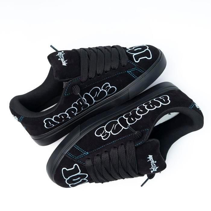 ARPRIZE-TATRIZ GRAFITI 101-BLACK ICE BLUE Sepatu Pria Wanita Sepatu Gemuk Sepatu Skena Hitam Bordir