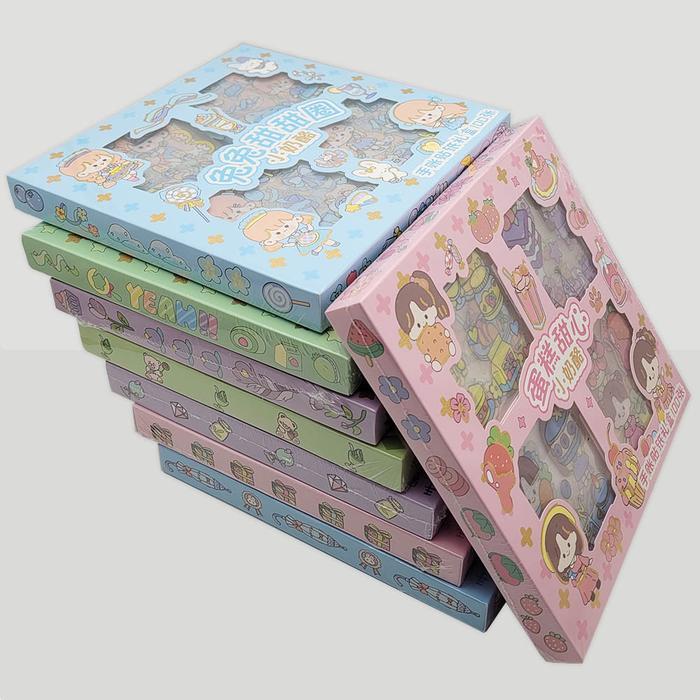 Stiker Kartun Aesthetic Stiker box KARAKTER 100 PCS STIKER VIRAL 1 BOX SET CUTE ESTETIK MOTIF KARTUN