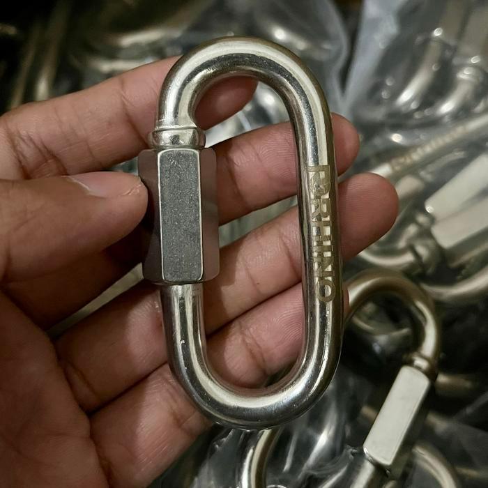 "New" mailon rapid mr 10mm stainless oval carabiner
