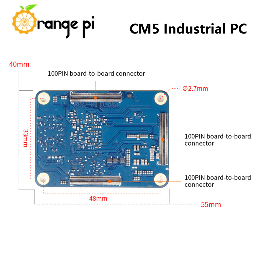 Orange Pi CM5 RK3588S LPDDR4 4/8/16GB 32GB eMMC 2*2.5G Ethernet WiFi-5+BT5.0 with BLE Development