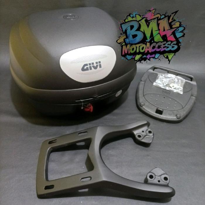 Box Givi E33Nx & Breket Box+Backrest - Beat Old / Beat Fi/All New Beat / Paketan Box Givi E33 Nx -
