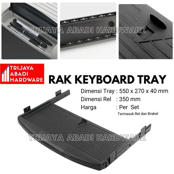 Rak Keyboard Tray Rel Laci Meja Komputer