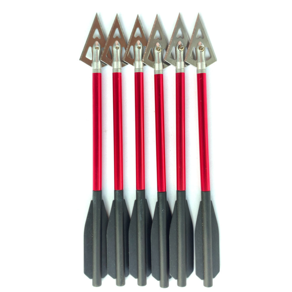 6/12/24 PACK 6.9 Inch Mini Crossbow Bolts with Metal Broadheads Tip for Crossbow Shooting Target