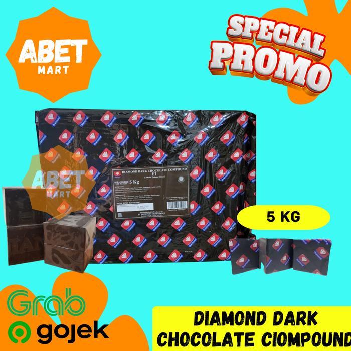 Dark Chocolate Compound Diamond F1 Kemasan 5Kg - Coklat Batang 5 Kg
