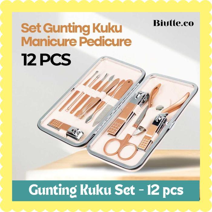 Gunting Kuku Manicure Pedicure Set Nail Art 12Pcs B07T Manikur Pedikur