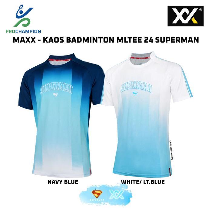 Terlaris Kaos Jersey Badminton MAXX Spesial Edisi Superman MLTEE 24 SALE