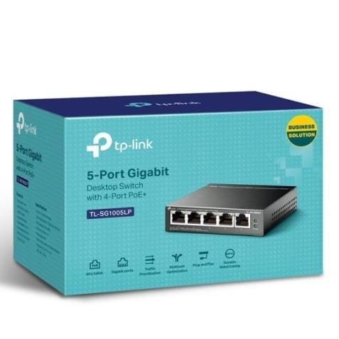 Tp-Link Tl-Sg1005Lp 5 Port Gigabit With 4-Port Poe+ Desktop Switch