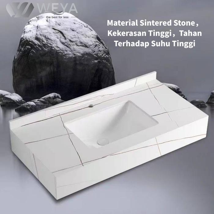 WEYA-Cabinet Wastafel Kabinet Kamar Mandi Sintered Stone Kabinet Wastafel Kamar Mandi Meja Wastafel