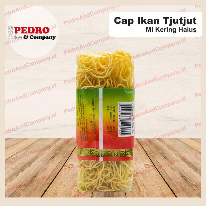 Mie Kering Cap Ikan Tjutjut 200 Gram - Cucut Halus Mi Telor Asli Tipis