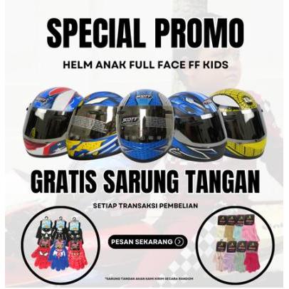 HELM FULL FACE ANAK SCOTT/SCOTT J1/ FULL FACE ANAK ANAK COWO/ANAK ANAK CEWE/ MOTIF LUCU FULL FACE