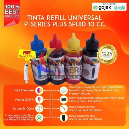 Tinta DYE P-Series 100 ML For HP 678 682 Deskjet GT5810 GT 5810 GT5810 GT 5810 GT51 GT52 NEW C M Y K