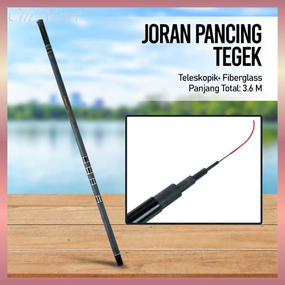 Taffsport Joran Pancing Tegek Fiberglass Fishing Rod - 360