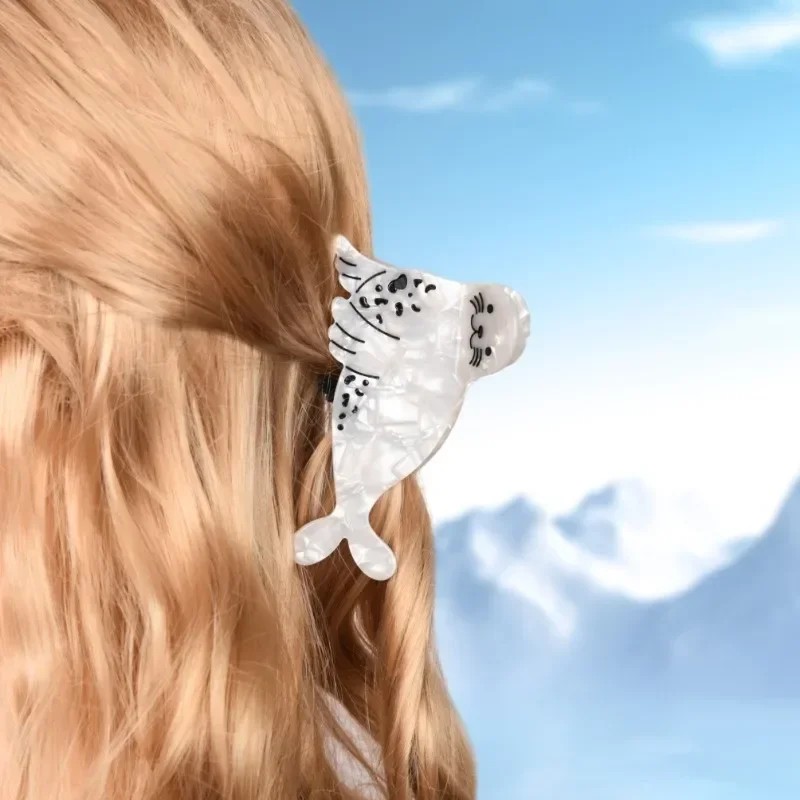 NEW Original Design Sea Lion Acetate Hair Claw Marine Animal Claw Clips Summer Trendy Hair Clips