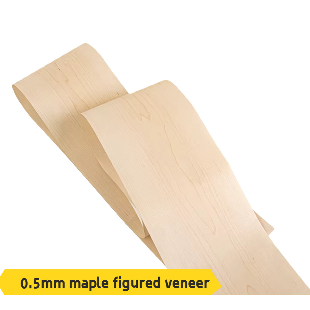Thickness:0.5mm Natural Maple Figured Wood Veneer Sheets Wall Panel Decoration Veneer