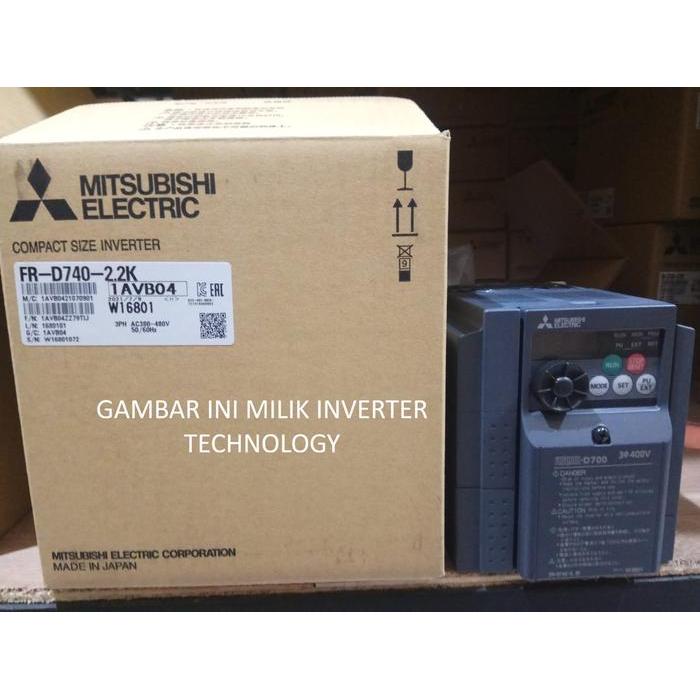 INVERTER MITSUBISHI FR-D740-2.2K 2.2 KW 380V FR D 740 2,2 KW D740