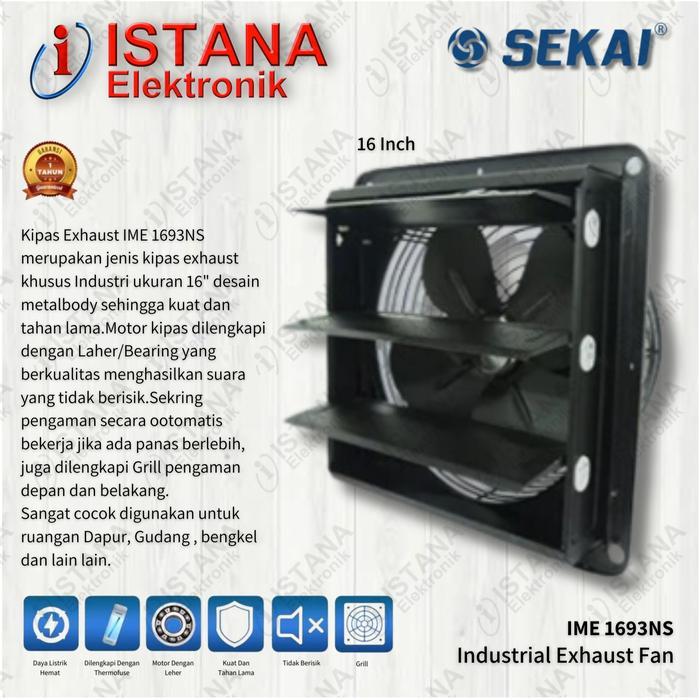 SEKAI INDUSTRIAL EXHAUST FAN 16 INCH IME 1693NS