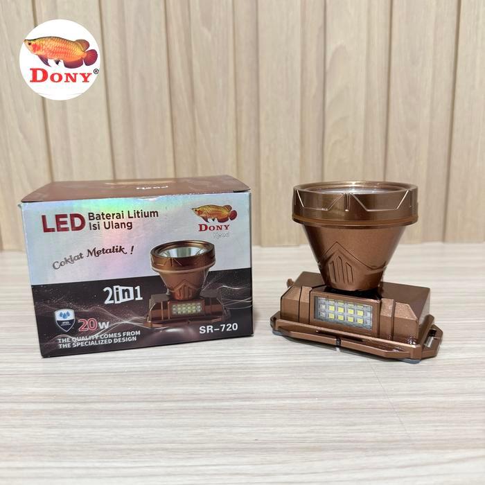 Senter Kepala Dony SR-720 Coklat Metalik 