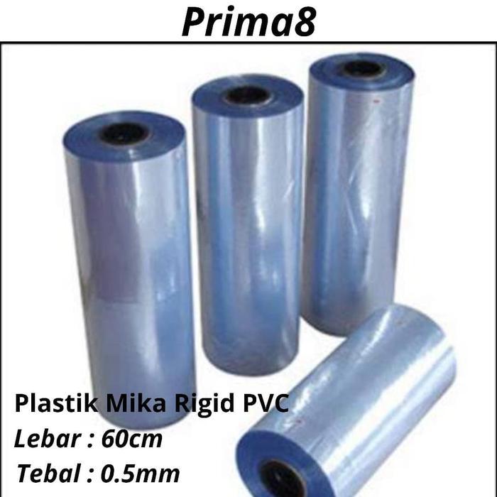 Promo Plastik Mika Rigid Kaku Clear Bening Tebal 050 0.5Mm Lebar 60Cm,1Roll Tbk