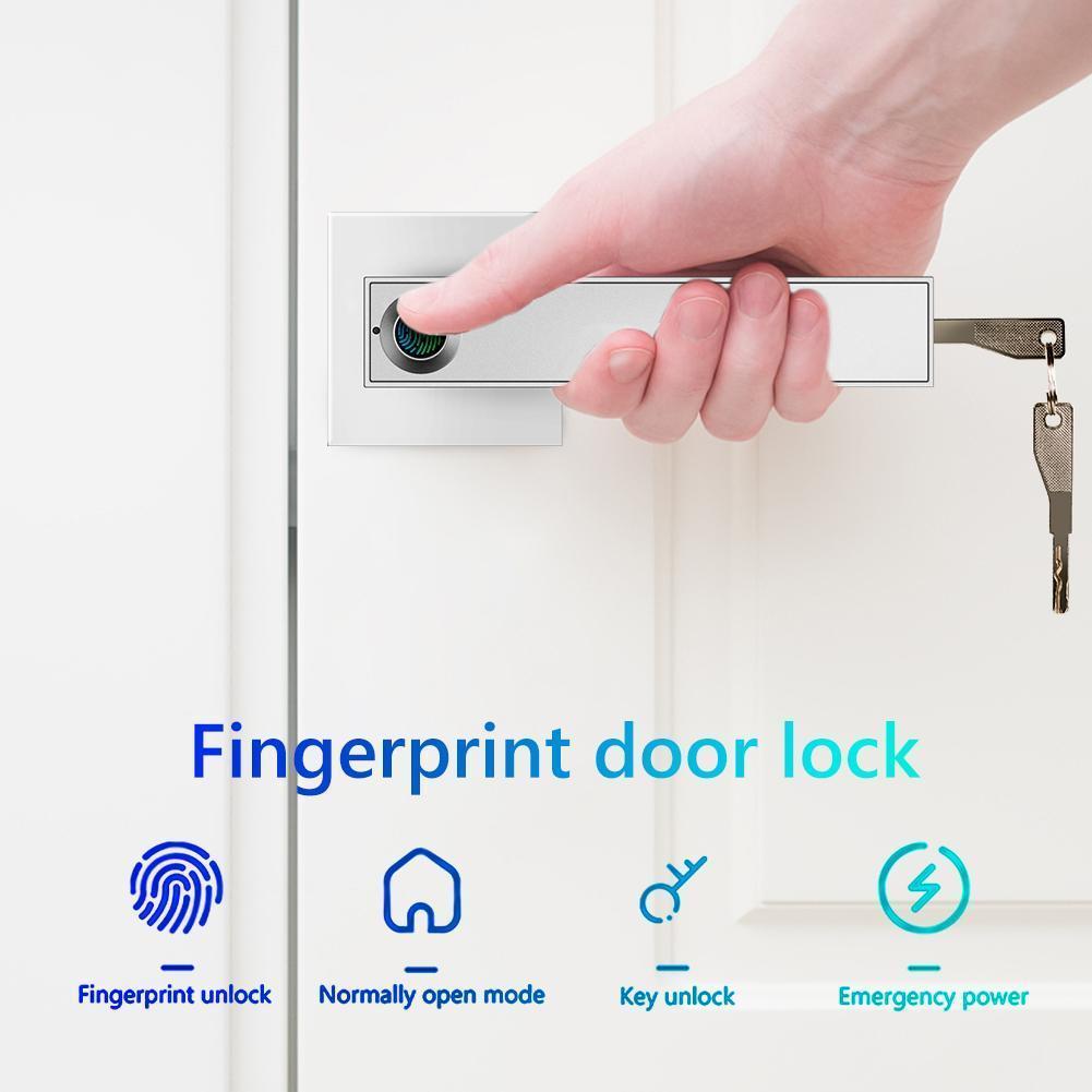Fingerprint Door Lock Handle Smart Entry Fingerprint Electronic Door Lock Semiconductor Smart Lock