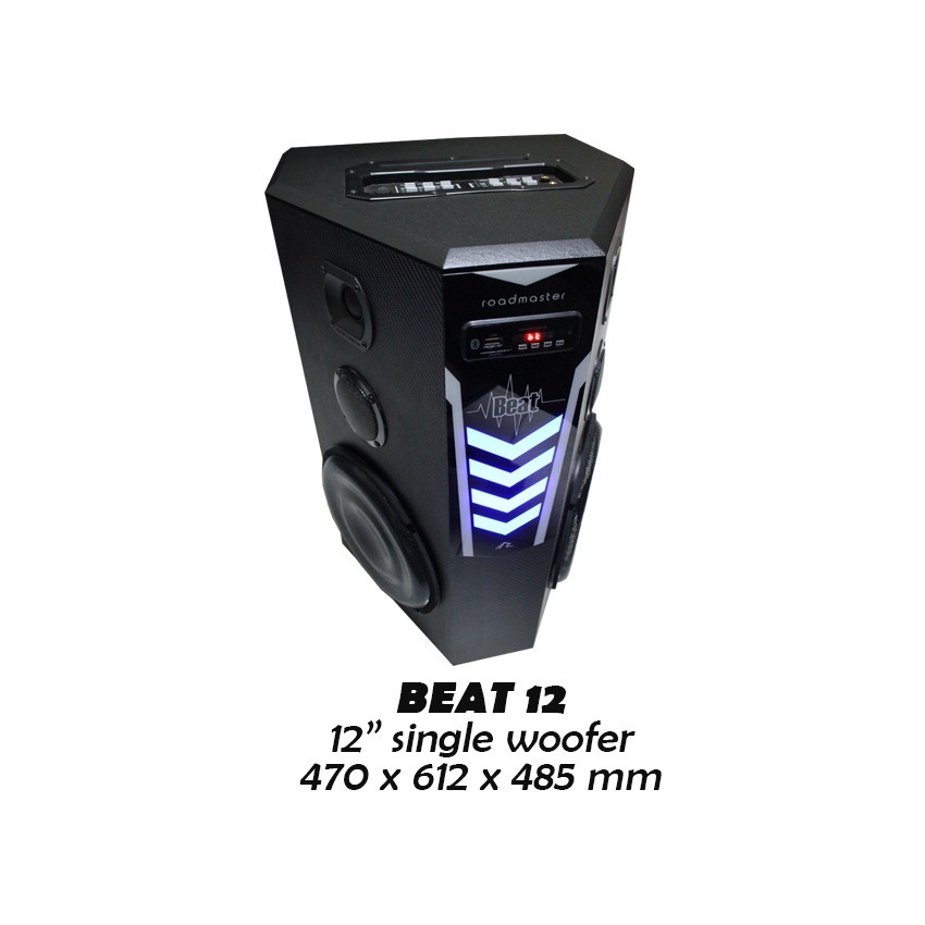 Speaker Aktif Bluetooth Roadmaster PRO BEAT 12 Model Terbaru dengan Desain Khusus dan Mixer Analog