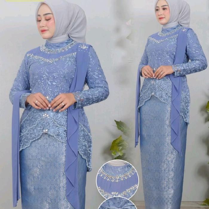 Setelan Kebaya Qiyubi Payet Kebaya Kondangan Kebaya Wisuda Kebaya Modern Kebaya Muslim Kebaya