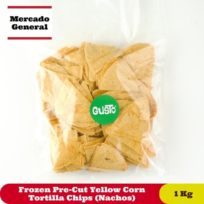 Frozen Pre-Cut Yellow Corn Tortilla Chips (Nachos) - 1 kg