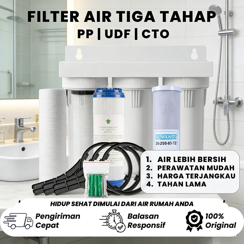Filter Air 3 Tahap - Air Sumur Bor / PDAM / Filter Zat Besi – Der Doly